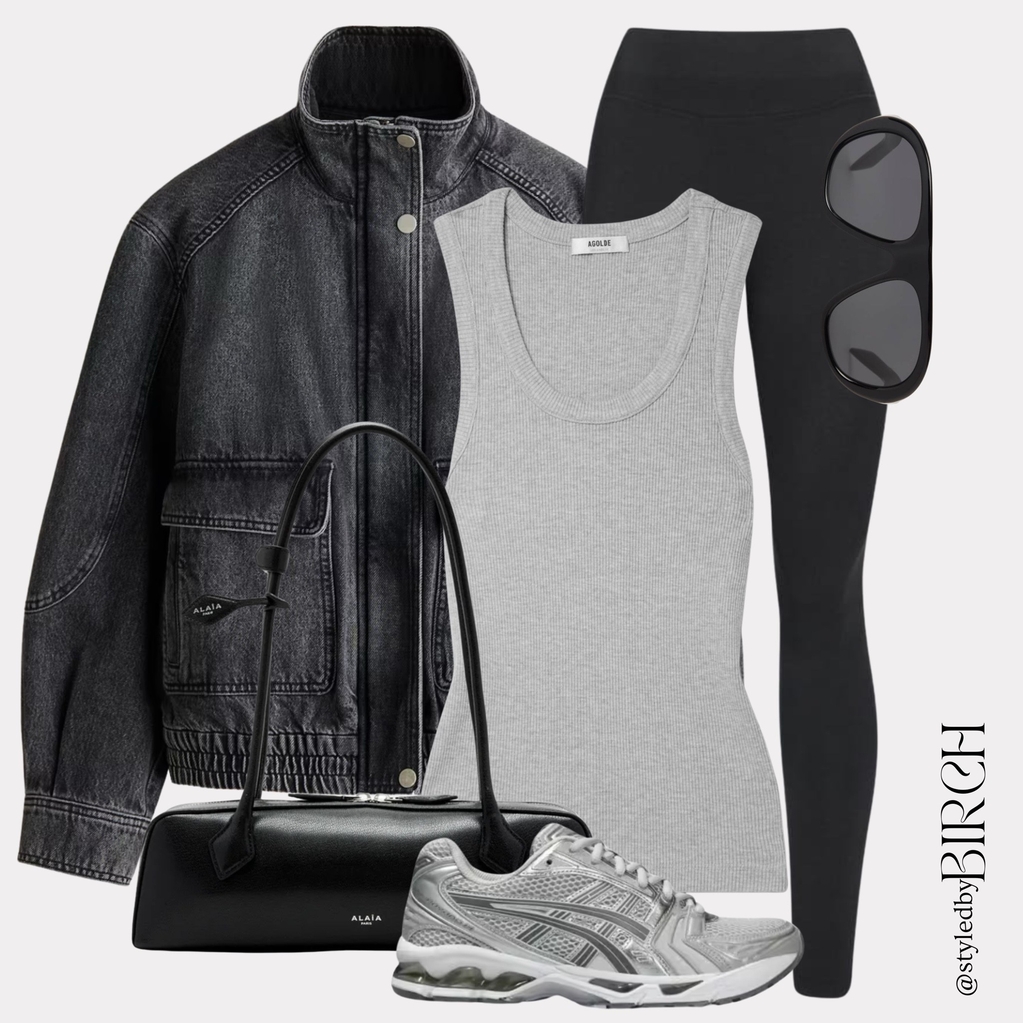 Coffee with the girls first thing to spill absolutely everything and then straight to Pilates after… this outfit has the whole morning covered ☕️

#ootd #outfitinspo #casualchic #pilatesstyle #chicstyle

Tags 🏷️
Washed black denim jacket, grey ribbed tank, black leggings, black Alaia leather tote bag, silver Asics trainers, black oversized sunglasses

#LTKeurope #LTKbag #LTKfitness