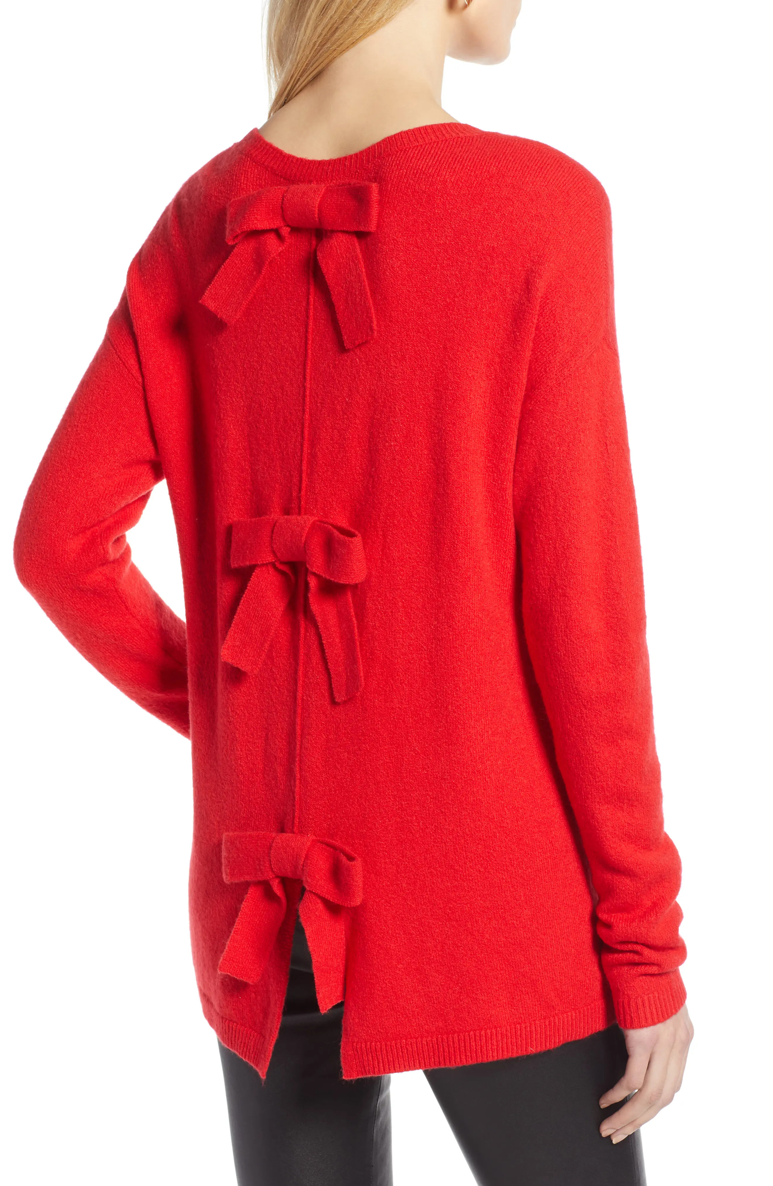 Halogen® Bow Back Sweater (Regular & Petite) | Nordstrom