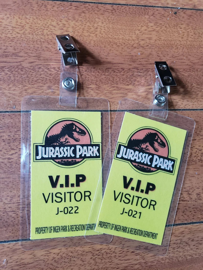 Jurassic Park Jurassic World Badges Visitors Badges VIP Visitors Badges Park Rangers Badges Park ... | Etsy (US)