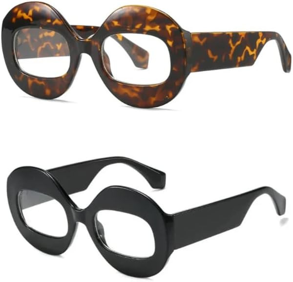 Large Fashion Oval retro Women Fashion eyeglasses | Amazon (US)