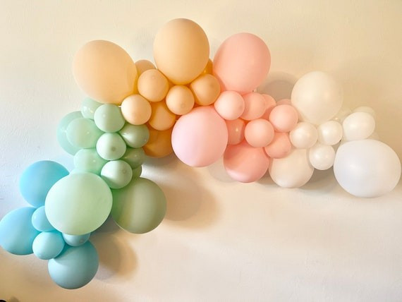 Boho Balloon Garland Kit  Pearl White Pink Cameo Mint Sea | Etsy | Etsy (US)