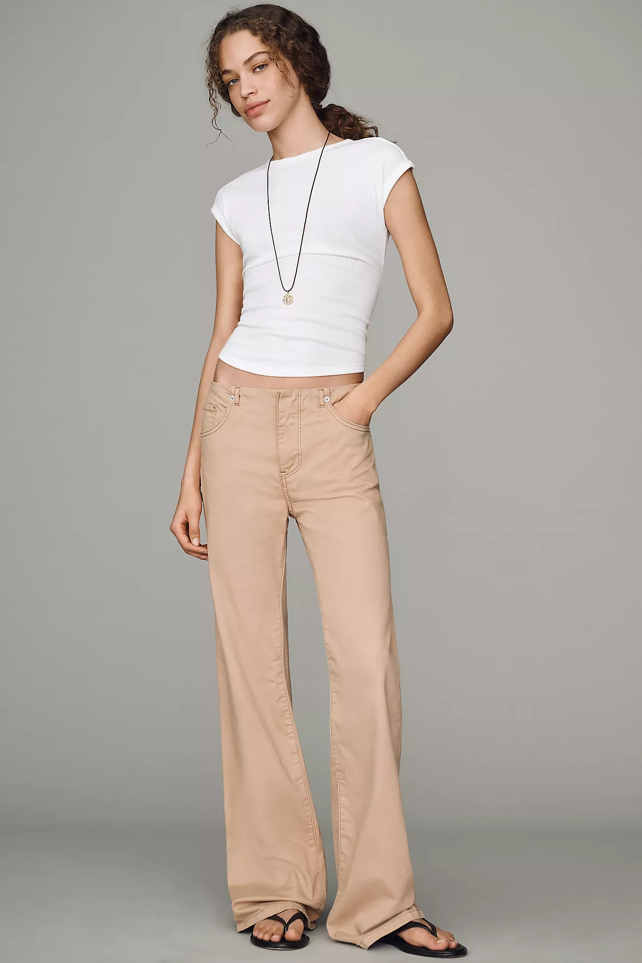 Pilcro Cotton Twill Stovepipe Pants | Anthropologie (US)