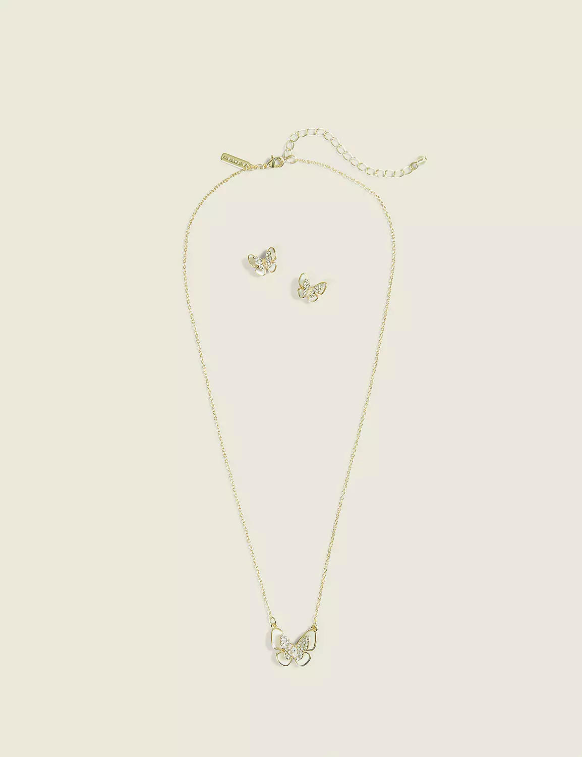 Dainty Butterfly Necklace & Earrings Set | Lane Bryant (US)