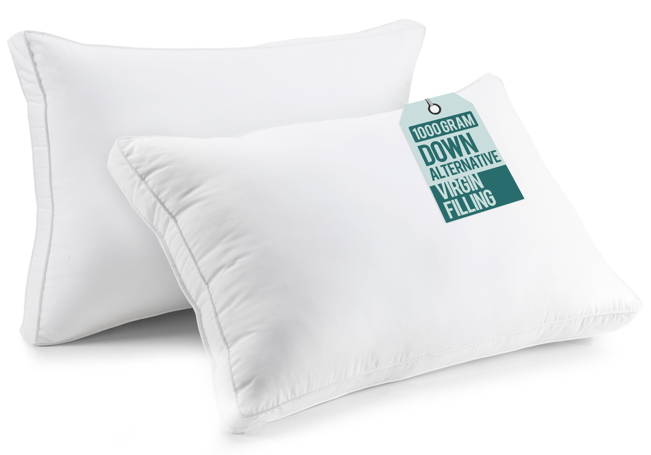 Utopia Bedding Down Alternative Bed Pillows for Sleeping Queen Size (White), Set of 2, Soft & Flu... | Amazon (US)