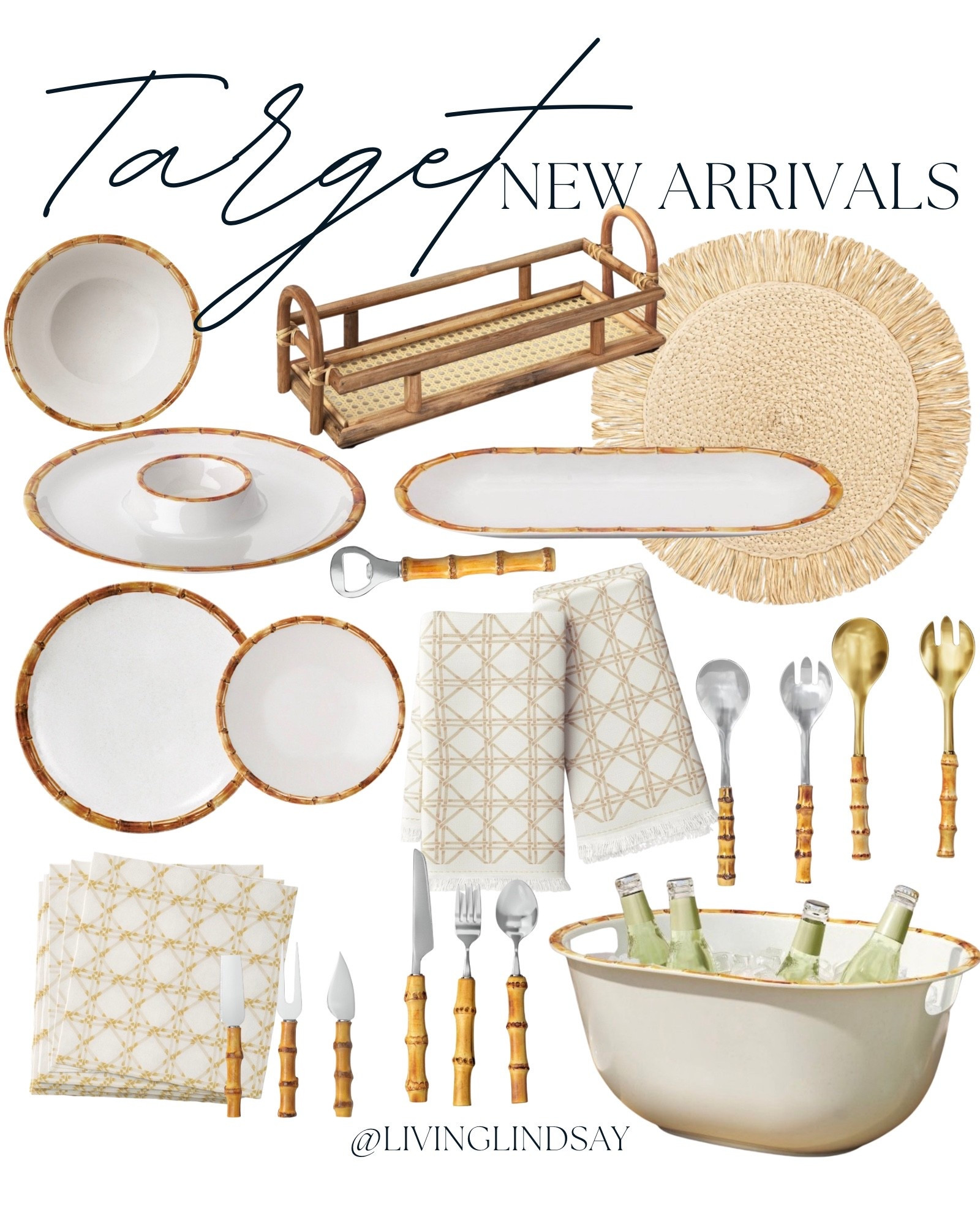 @Target  is leaning into the coastal hosting vibe and I’m here for it 🙌🏼 bamboo, woven textures, and easy summer entertaining pieces.

target new arrivals, target summer decor, target kitchen finds, coastal table decor, bamboo flatware set, rattan serving tray, woven placemats, summer hosting essentials, outdoor entertaining decor, neutral kitchen decor, affordable tableware, target dining decor, summer tablescape ideas, entertaining must haves, target home finds

#LTKSeasonal #LTKSaleAlert #LTKHome