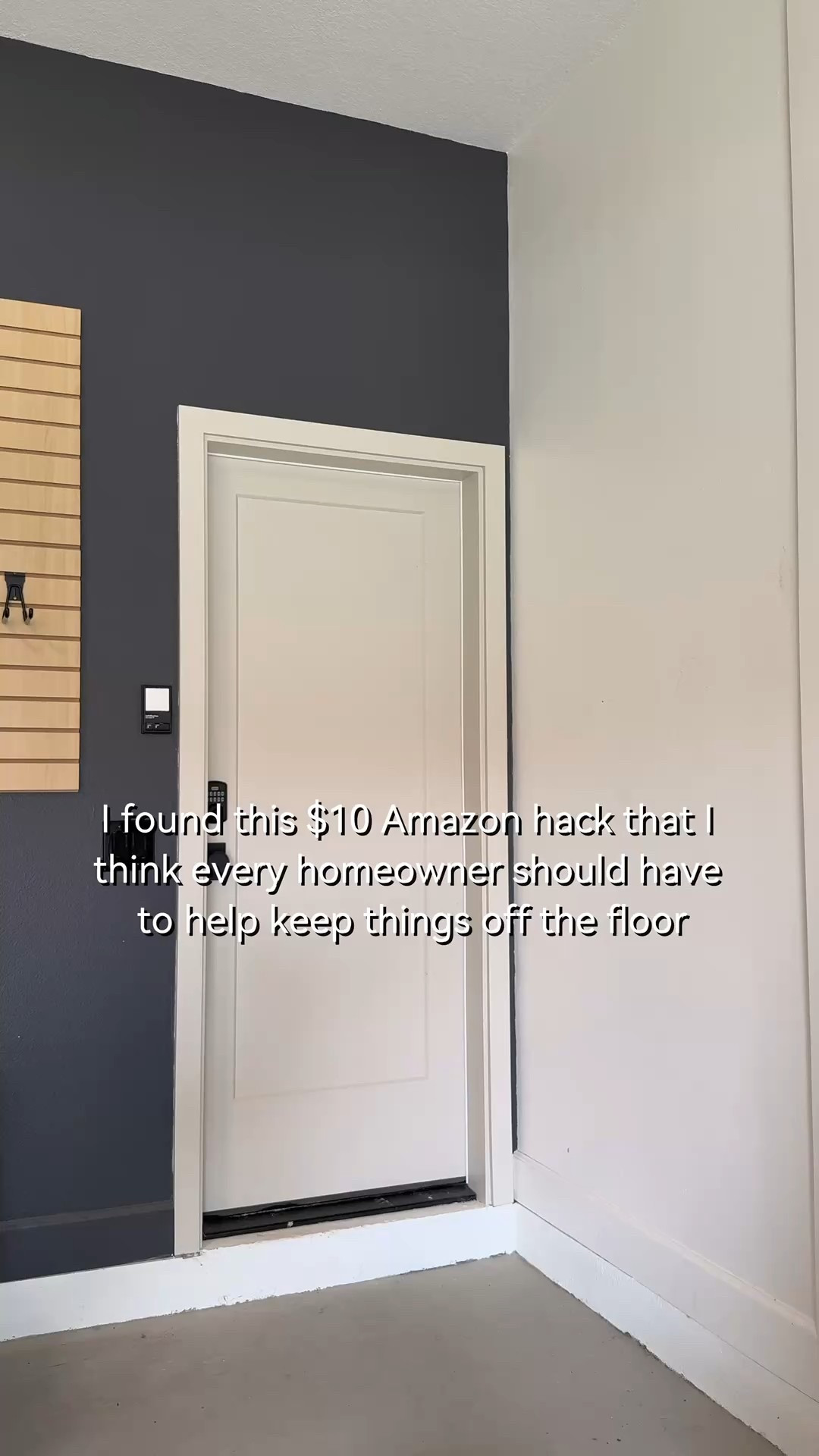 I think every homeowner should know of this $10 hack to keep clutter off the floor. I had so many things lying around that needed a home and this was an easy and quick fix. No studs needed and holds up to 25lbs  

#LTKHome #LTKKids #LTKFamily