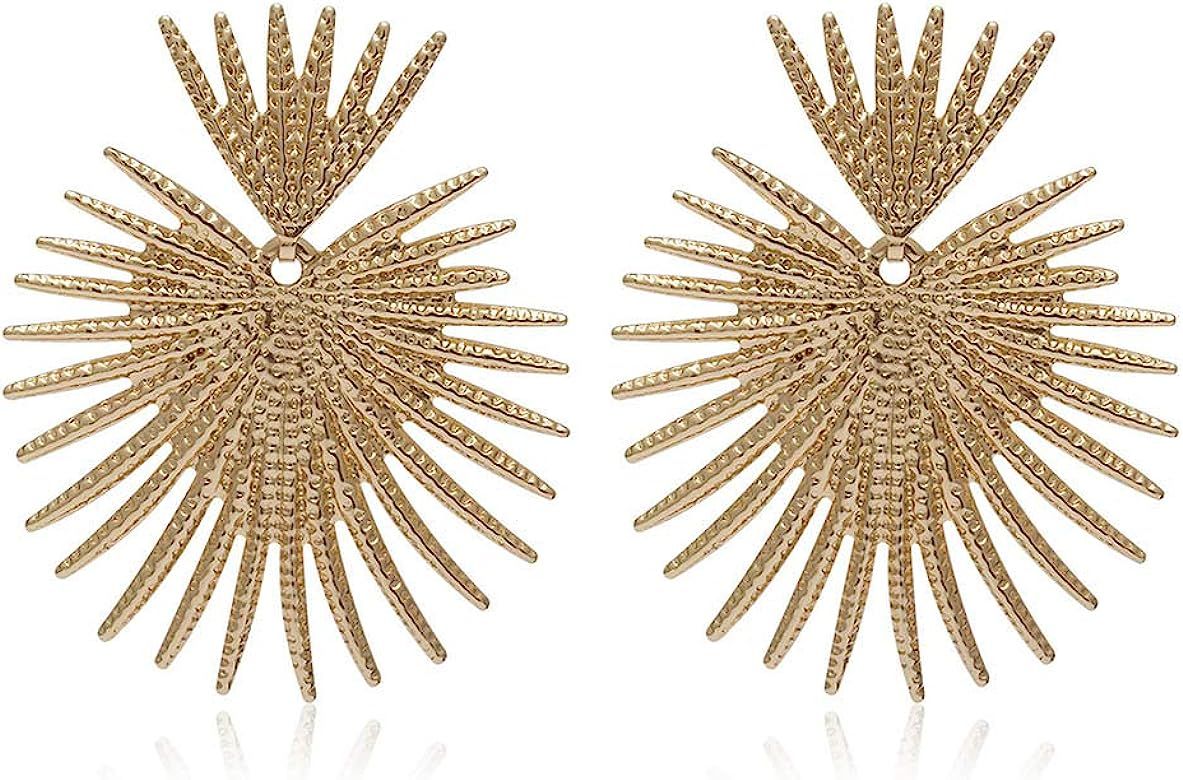 Bmadge Heart Dangle Earrings Studs Gold Star Statement Earrings Flower Geometric Exaggerated Earr... | Amazon (US)