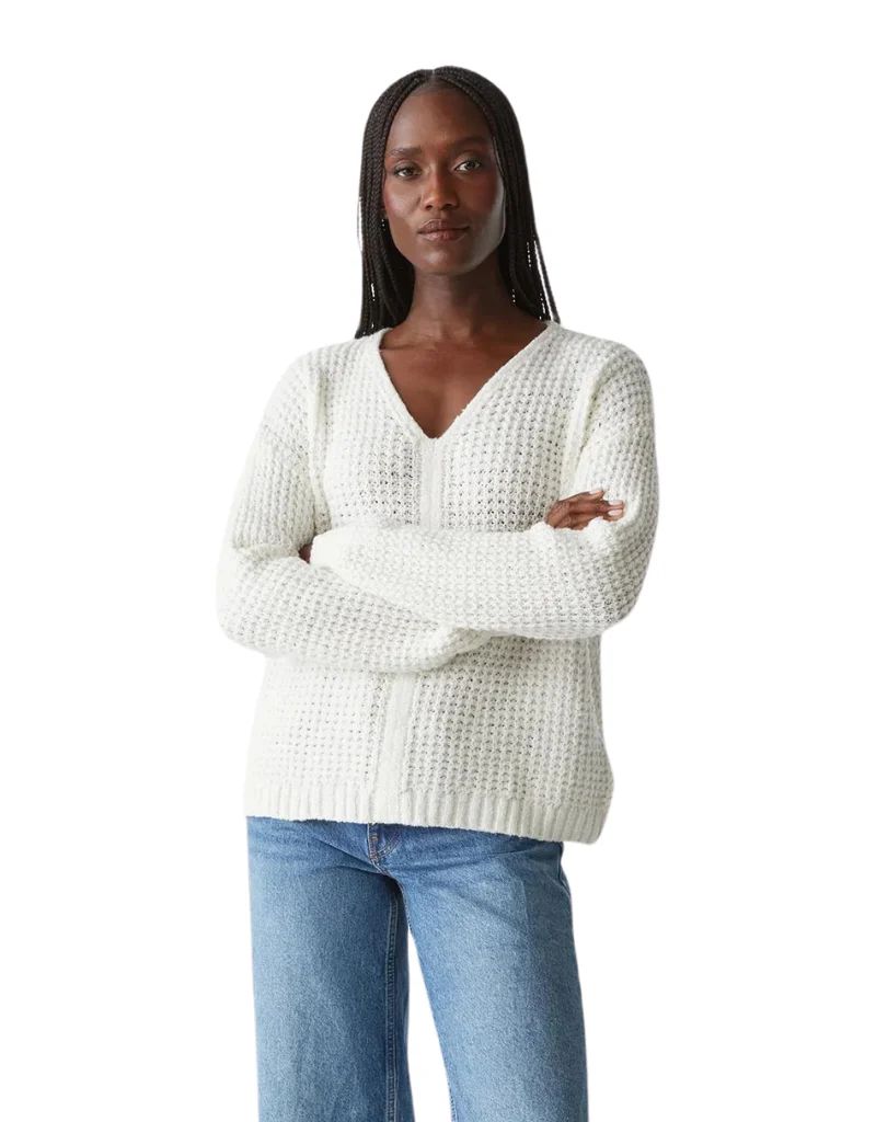 Ivory Kelsie Pullover Sweater By Michael Stars - Ambiance Boutique | Ambiance