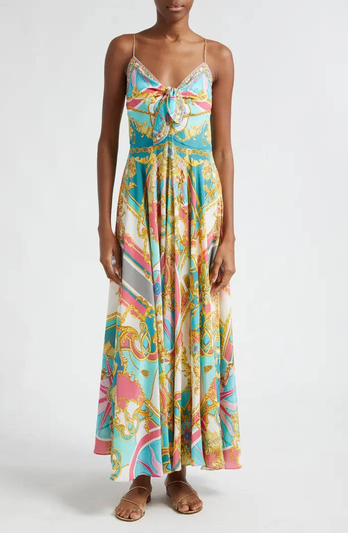 Sail Away with Me Print Silk Maxi Dress | Nordstrom
