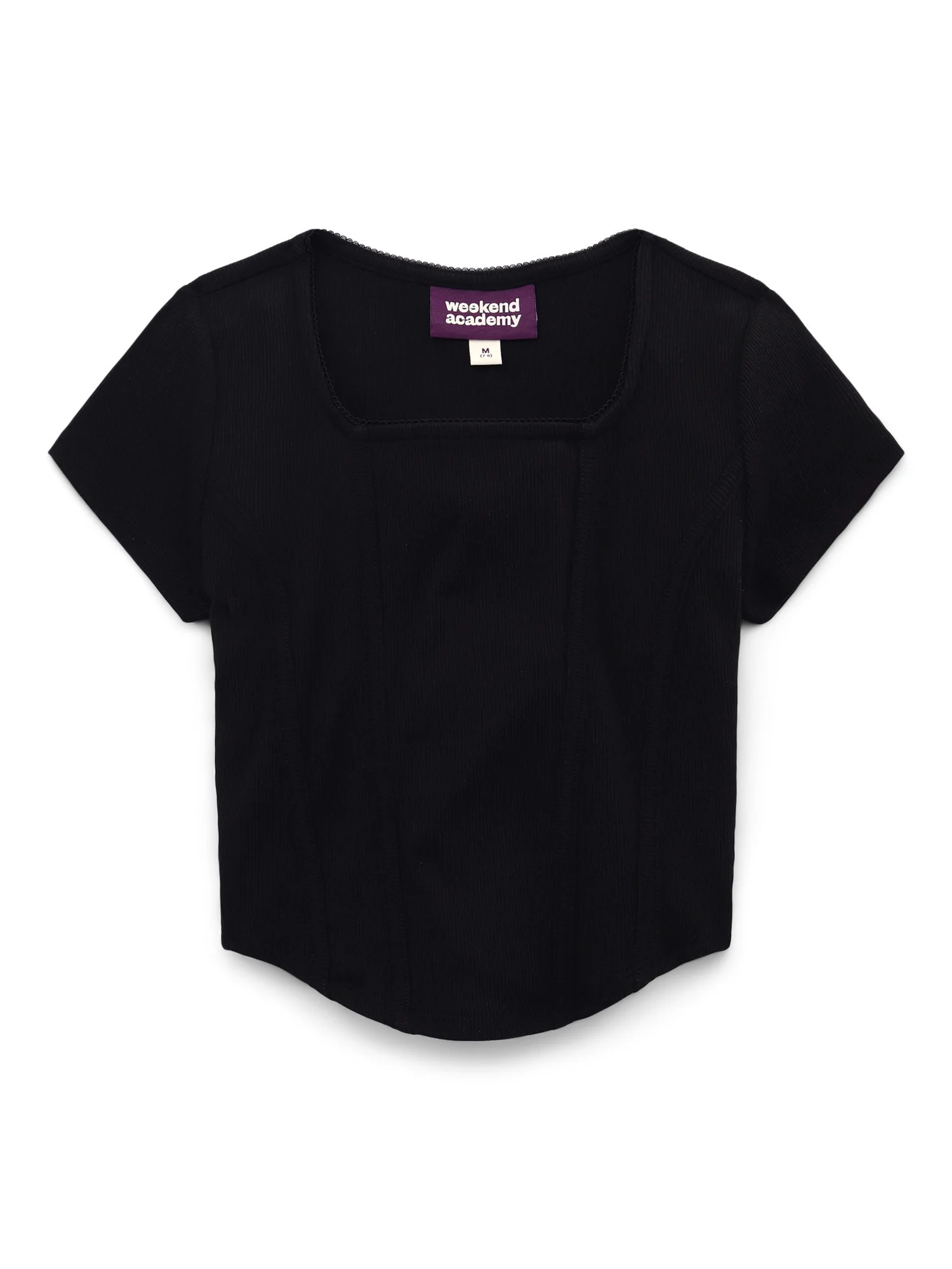 Weekend Academy Girls Short Sleeve Corset Top, Sizes 4-18 | Walmart (US)