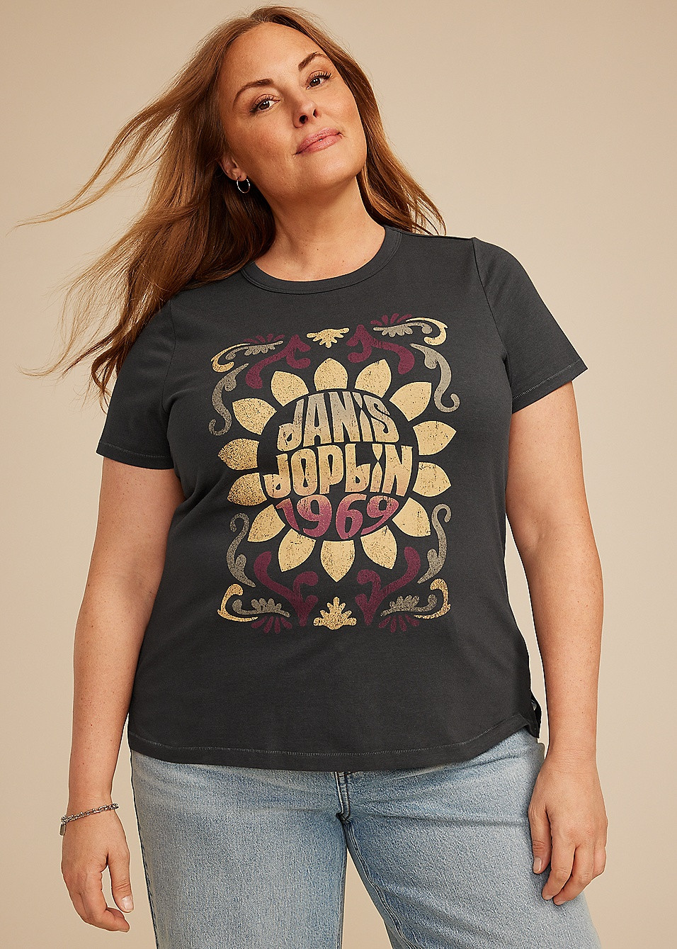 Plus Size Janis Joplin 1969 Classic Fit Graphic Tee | Maurices
