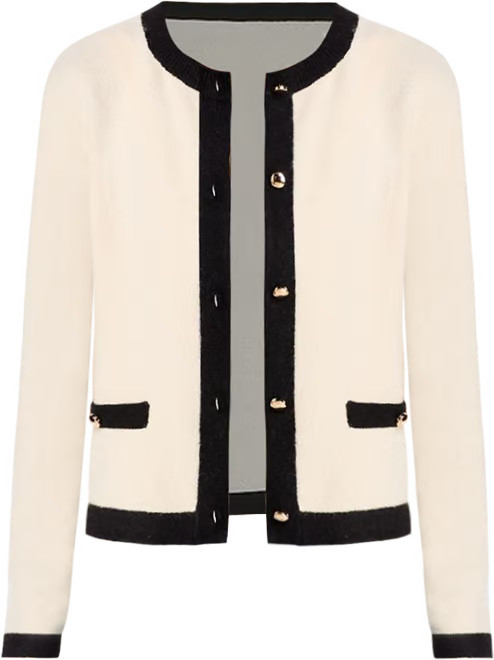 Vhari Contrast Trim Cardigan | Bloomingdale's (US)
