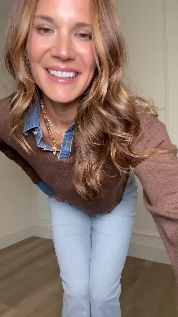A denim trim sweater is such a fun twist on a classic fall knit! I love how the denim details add a little contrast without needing to layer a button down underneath. Pair it with jeans and boots for an easy fall outfit or trousers for a dressier look.

Size M

Denim trim sweater, Fall sweater, Denim detail sweater, Fall knitwear, Tall girl fashion, Tall friendly clothing, Sweater and jeans outfit, Casual fall outfit, Fall outfit ideas, Denim collar sweater, Fall fashion finds, StangandCo