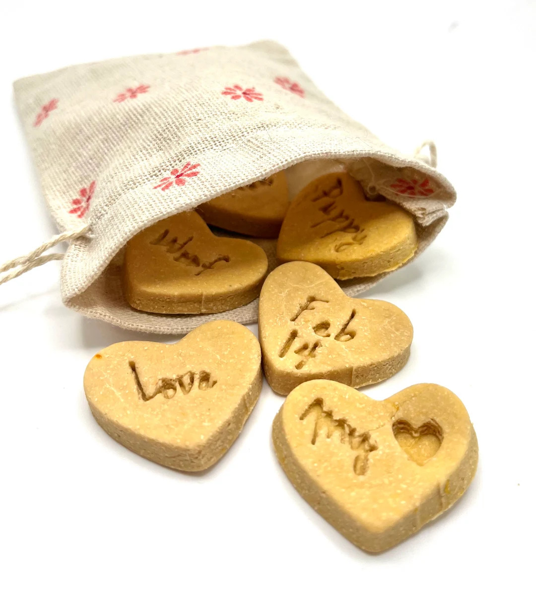 Conversation Hearts for Dogs, Valentine's Day Dog Treats, Small Cookies for Dogs, Grain Free Dog ... | Etsy (US)