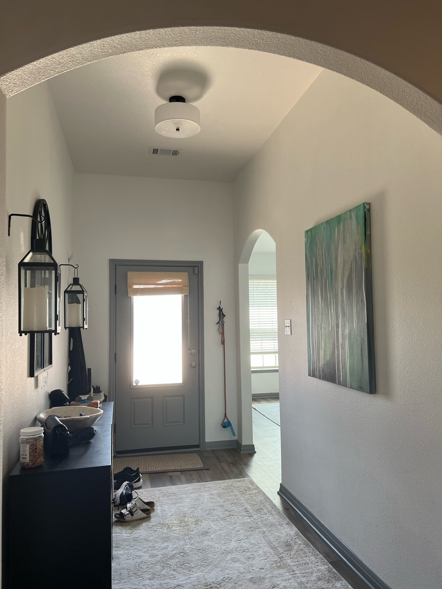 I love the new flush mount lighting in our entryway - so much better than the recessed light!

#LTKunder100 #LTKFind #LTKhome