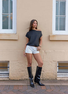 Coastline Mini Shorts - White Polka Dot | Peppermayo (Global)