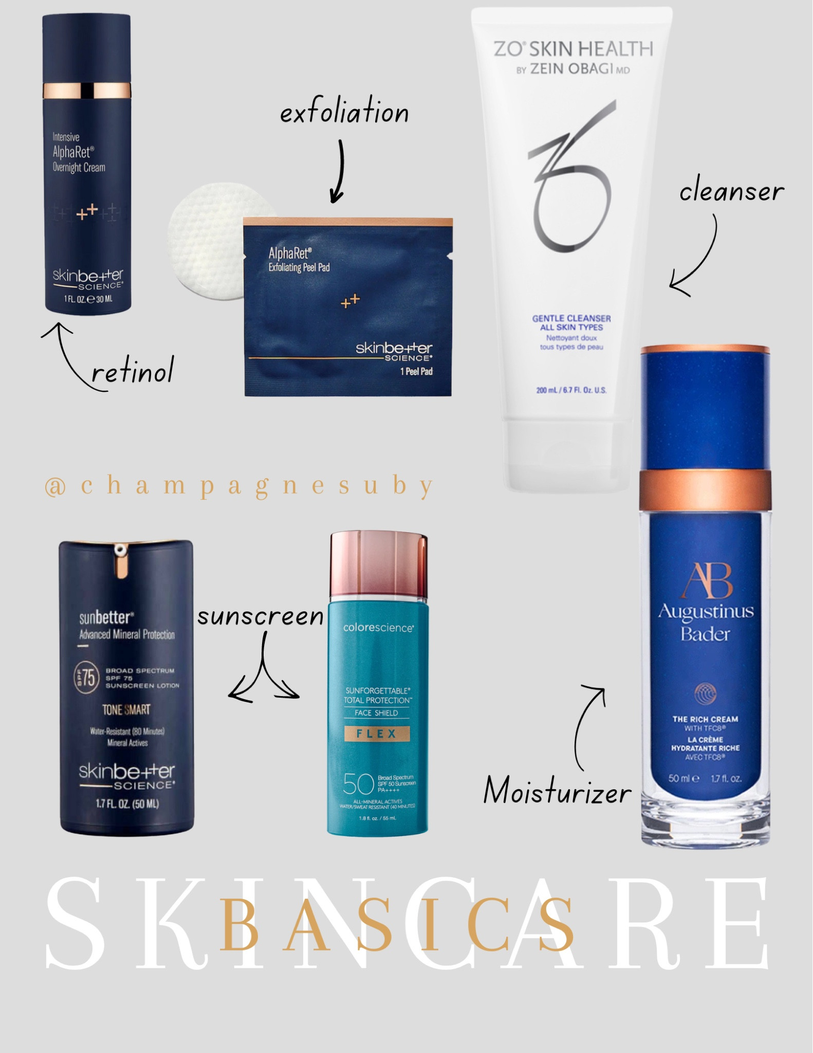Let’s talk about the basics 

✨ Gentle, every day cleanser
✨ Good exfoliator 
✨ Moisturizer 
✨ Retinol 
✨ Sunscreen 

I could go on and on with more of my staple products but this is the bare bones of having flawless skin and a great starting point!



#LTKover40 #LTKMostLoved #LTKbeauty