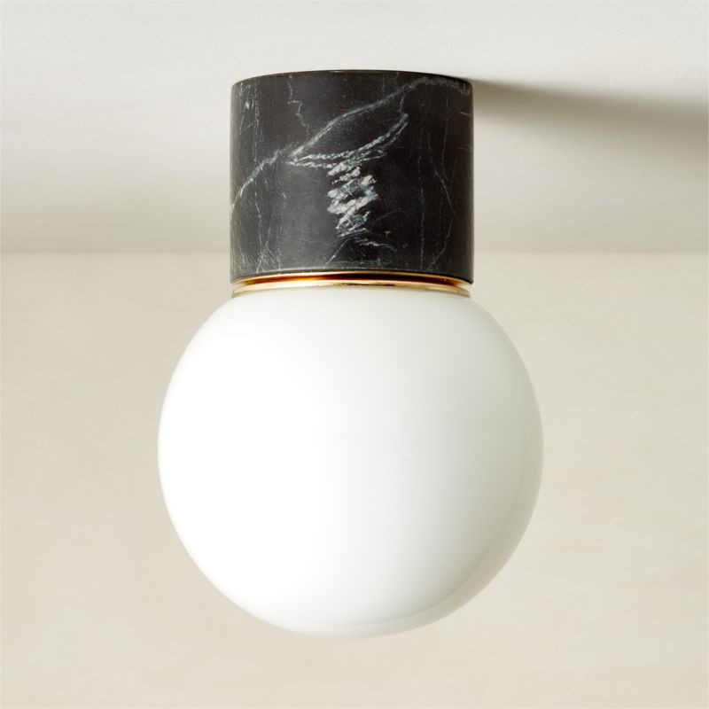 Givoni Black Marble Flush Mount Light | CB2 | CB2