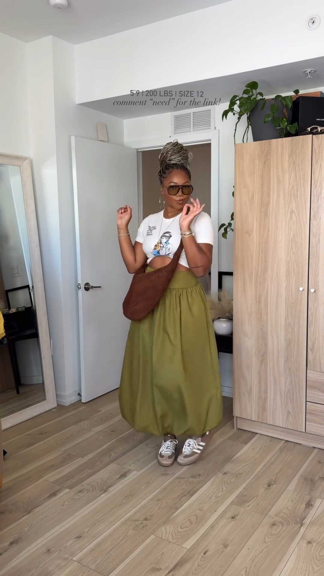 I love this look!!!! And the bag and the skirt ahhh 😭🫶🏽 going shopping and just having a girl day. I am 5’9 wearing a medium top in baby tee. Large in skirt. Jean jacket is from Zara! Linked on my IG 🫶🏽 also this bra is so comfy!!! I was feeling a full coverage kind of day. So butter soft ✨

#LTKmidsize #LTKshoecrush #LTKstyletip