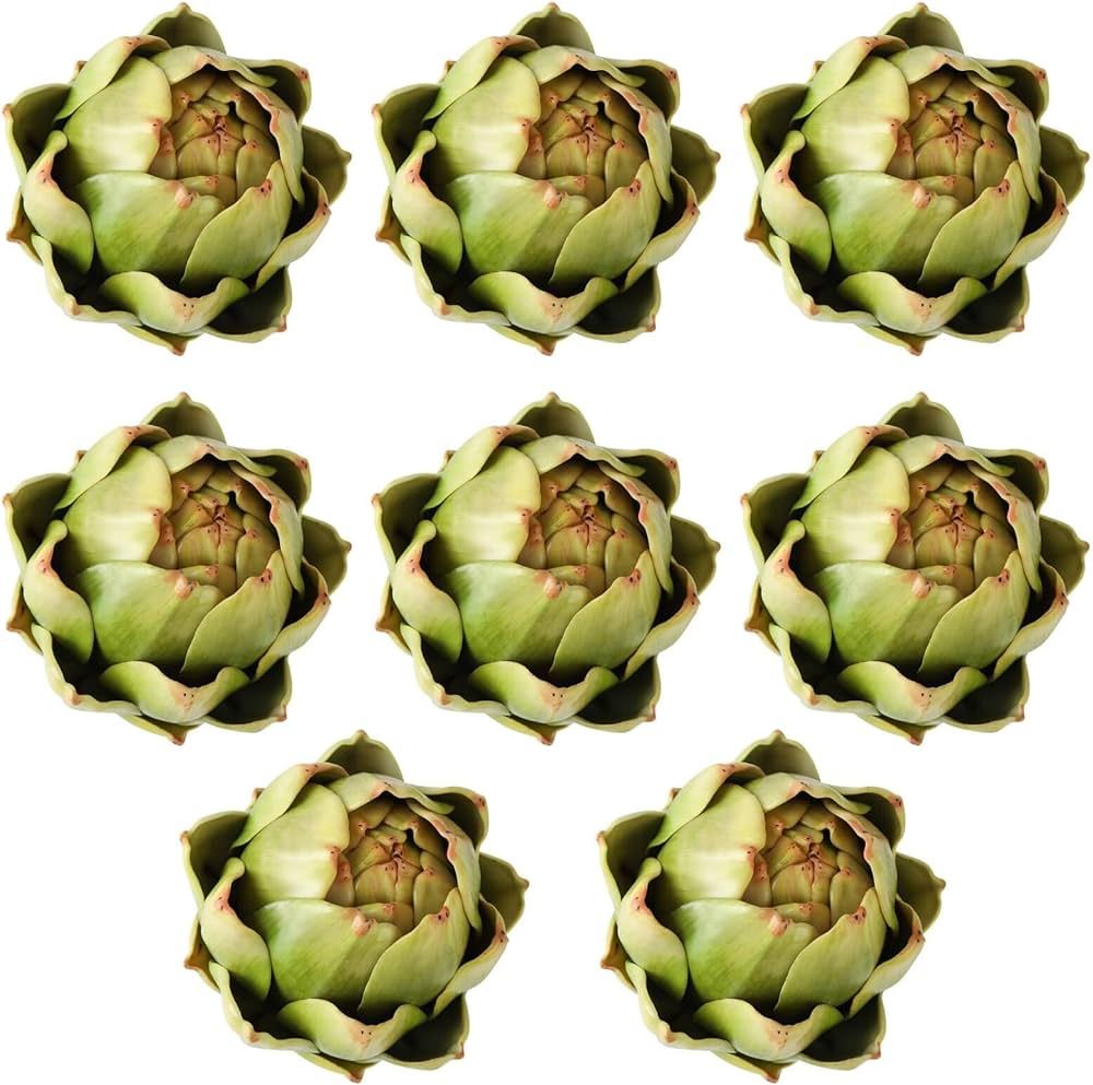 GiftYou [8-Pack] Large Green Faux Artichokes - Artificial Vegetables and Fake Fruits for Kitchen Dec | Amazon (US)