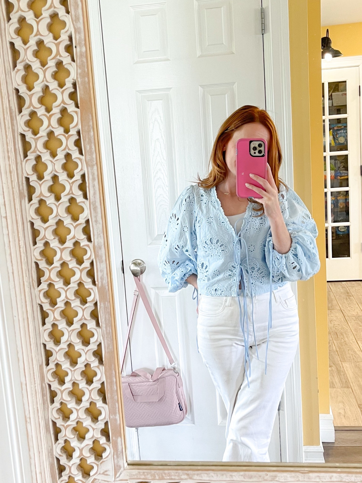 Love this Spring outfit! Perfect for parties, work, and more! 

Wearing size XS in top and size 0 in jeans (plenty of stretch for wider hips while feeling so comfortable!!!) fits true to size. 

Avara, petite tops, petite outfits, petite hourglass, summer outfits, summer top

#LTKSeasonal #LTKPetite #LTKFindsUnder100