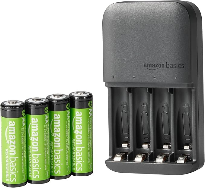 Amazon Basics 4-Bay Battery Charger for AA & AAA Rechargeable Batteries with Pre-Charged AA NiMh ... | Amazon (US)