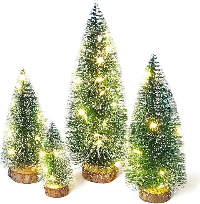 Small Christmas Tree with Lights, Mini Christmas Tree Table Top Decorations, Desktop Miniature Pi... | Amazon (US)