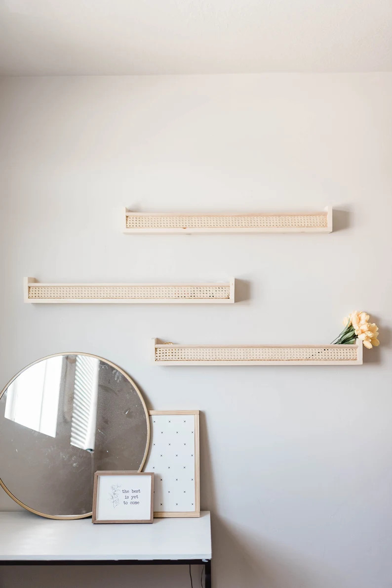 Rattan Shelf Nursery Bookshelf Nursery Shelves Nursery - Etsy | Etsy (US)