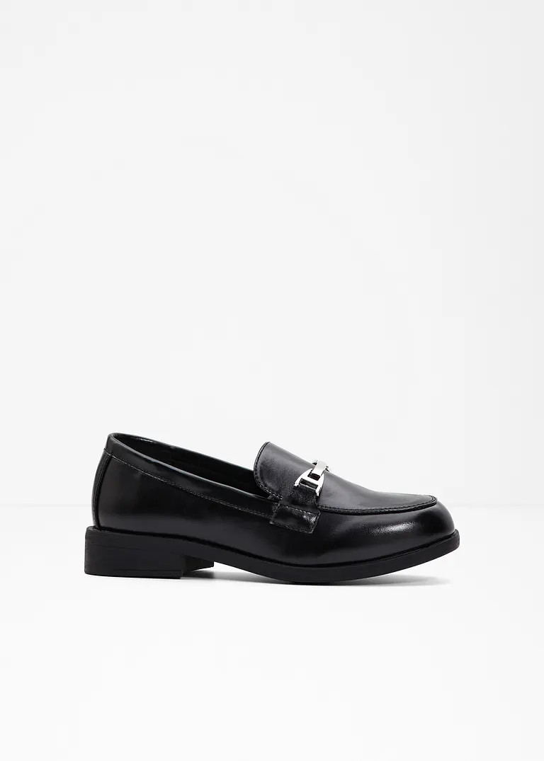 Eleganter Penny Loafer mit dekorativer Schnalle - schwarz - Damen | Bonprix DE