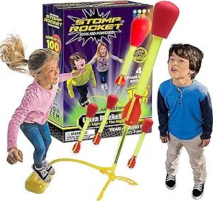 Stomp Rocket Original Launcher - Ultra LED Rockets Launch 100 ft - 4 LED Light Up Rockets and Adj... | Amazon (US)