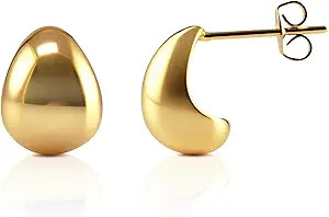 Teardrop Gold Plated Earrings - 18K Gold Plated Lightweight Earring Fashion Jewelry Set Gifts For... | Amazon (US)