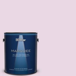 BEHR MARQUEE 1 gal. #CE-03 Unfading Dusk Satin Enamel Interior Paint & Primer 745001 - The Home D... | The Home Depot