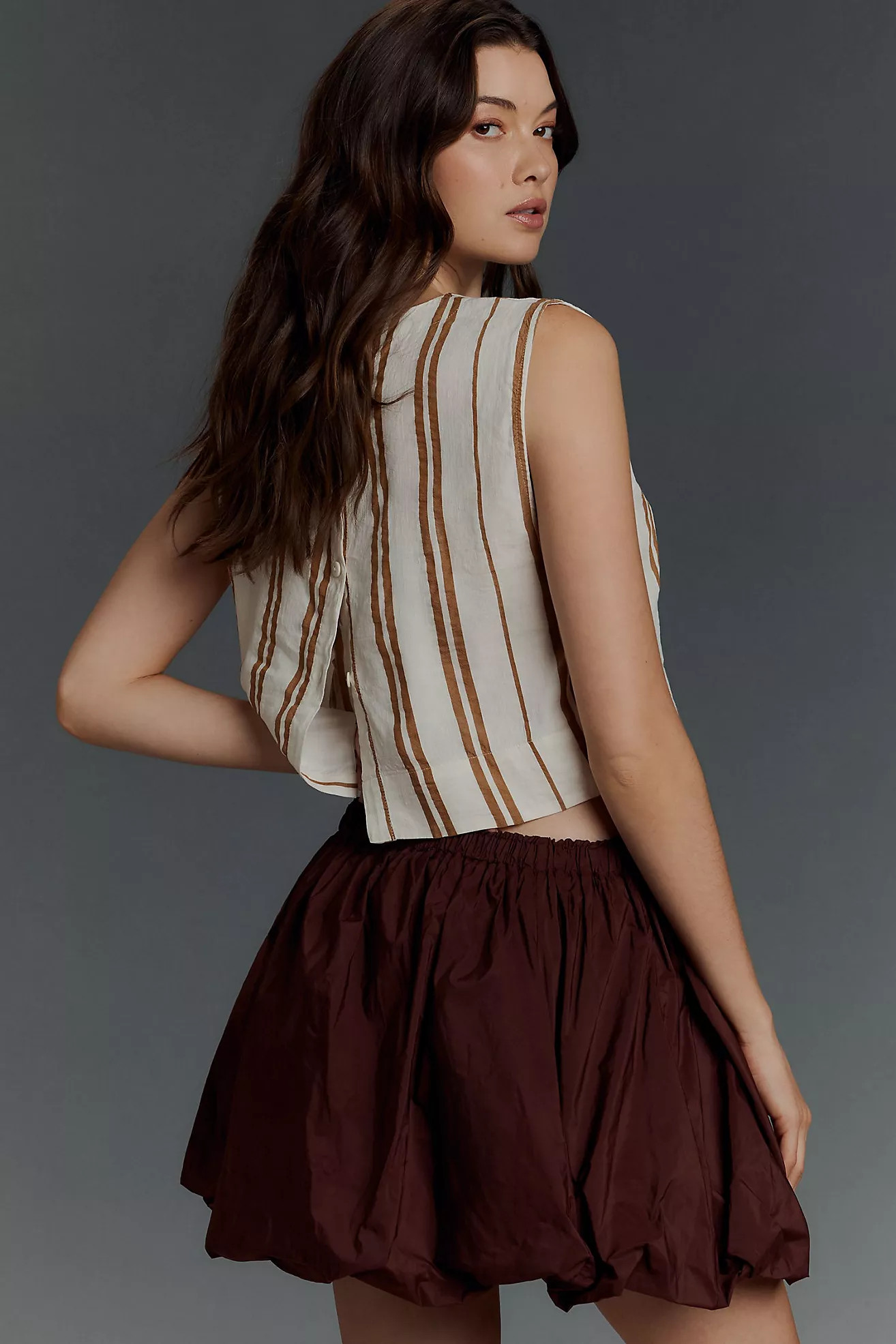 Mini Bubble-Hem Skirt | Anthropologie (US)