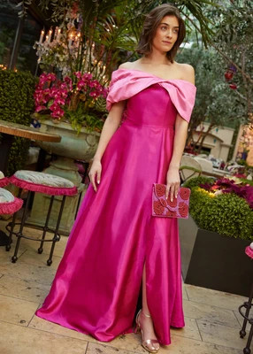 Amelia Gown Pink Dupioni | Abbey Glass