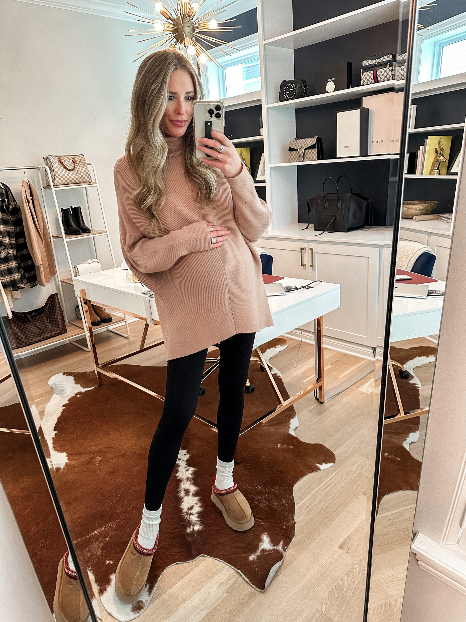 Fall outfits / maternity outfit / turtleneck sweater

Small in the sweater and leggings. Wearing my normal size 7 in the Uggs 
 

#LTKshoecrush #LTKfindsunder100 #LTKbump