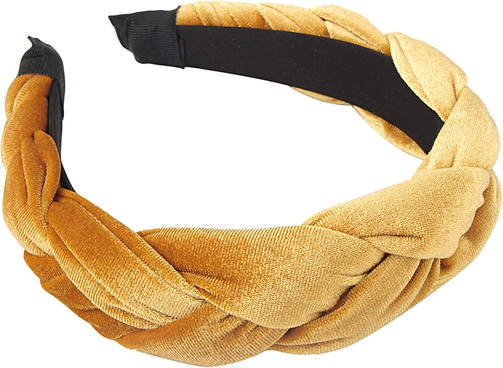 RINVEE Headbands for Women Velvet Braided Headbands Fashion Hairband Criss Cross Hair Accessories... | Amazon (US)