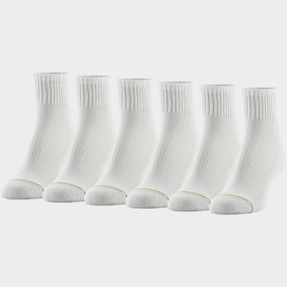 All Pro Women's 6pk Quarter Cotton Socks - White 4-10: Arch Support, Cushioned Sole, Moisture Wic... | Target