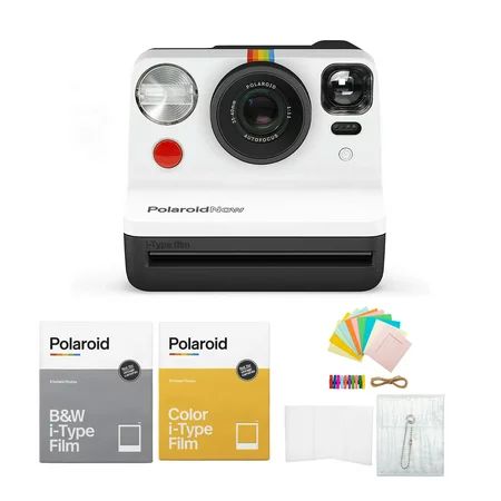 Polaroid Now VF i-Type Instant Camera (B&W) Bundle with Film & Accessories | Walmart (US)