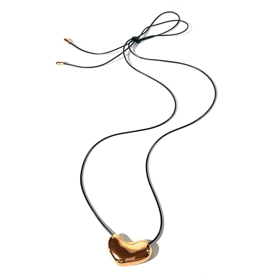 Adjustable Leather Rope Necklace with Swirls Pendant Supplies for Trendy Men and Women Versatile ... | Amazon (US)