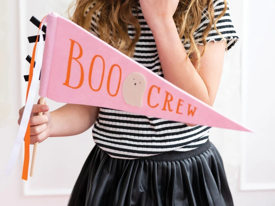 Boo Crew Felt Pennant Banner | Etsy (US)