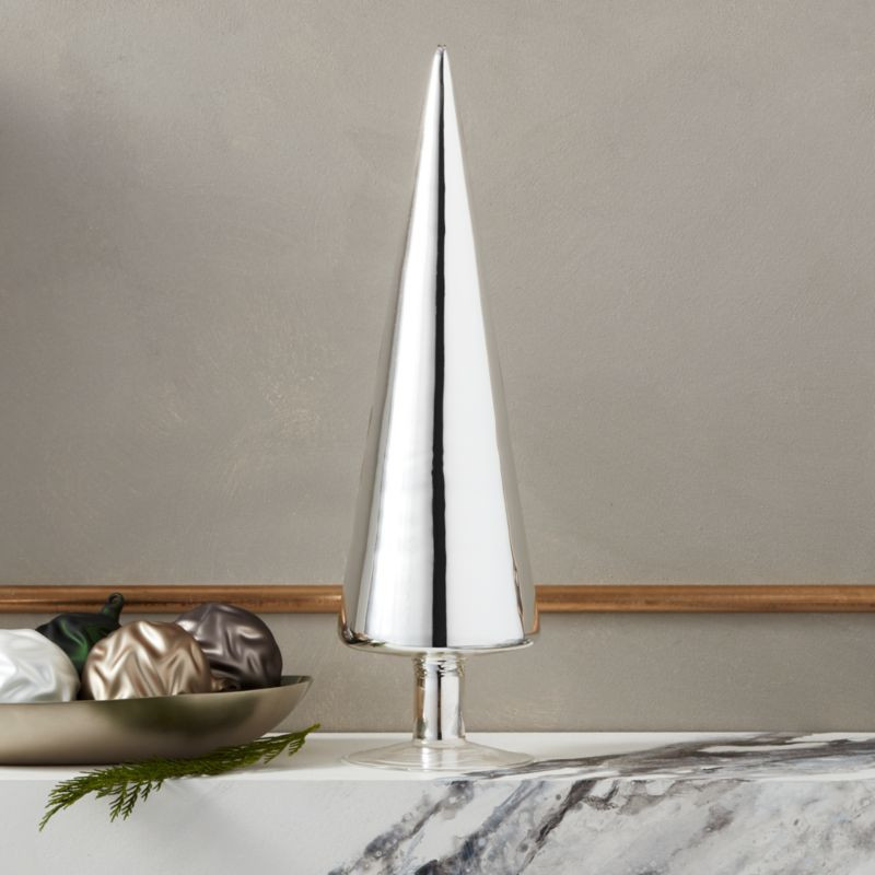 Paz Extra Large Silver Glass Tree + Reviews | CB2 | CB2