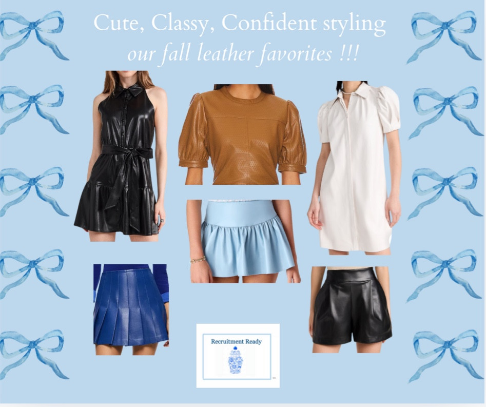 Cute, classy, confident styling- fall leather favorites !!!! 