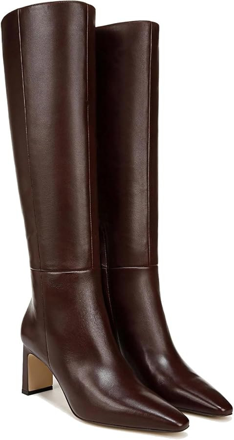 Knee High Boots for Women Square Toe Chunky Block Heeled Side Zipper Tall Boots Wide Calf Dress L... | Amazon (US)