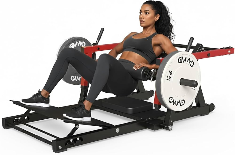 GMWD Hip Thrust Machine, 800LBS Plate-Loaded Glute Bridge Machine with Weight Holder, Heavy Duty ... | Amazon (US)