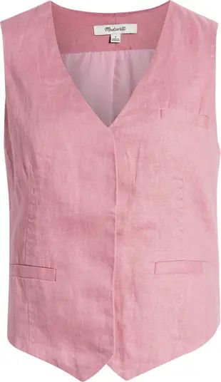 Single Breasted Linen Vest | Nordstrom