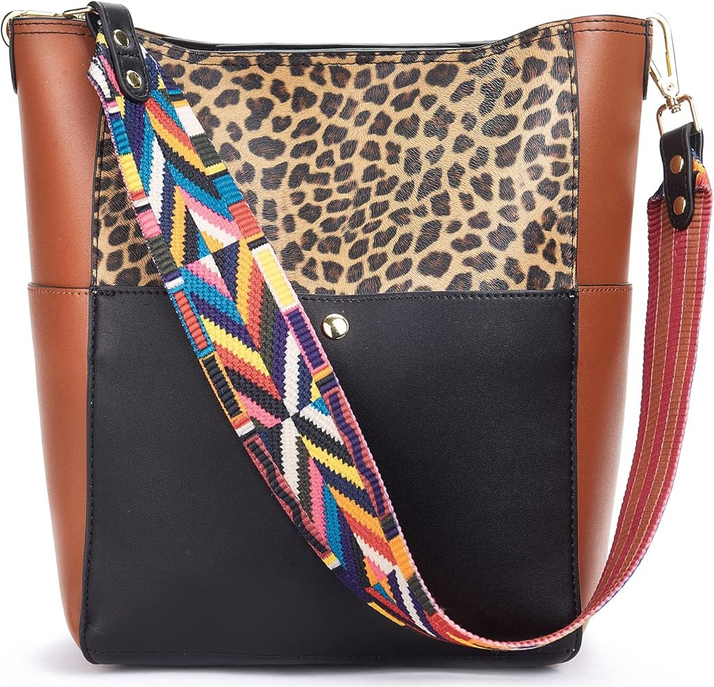 BROMEN Handbags for Women Bucket Bags Vegan Leather Purses and Handbags Crossbody Purse | Amazon (US)