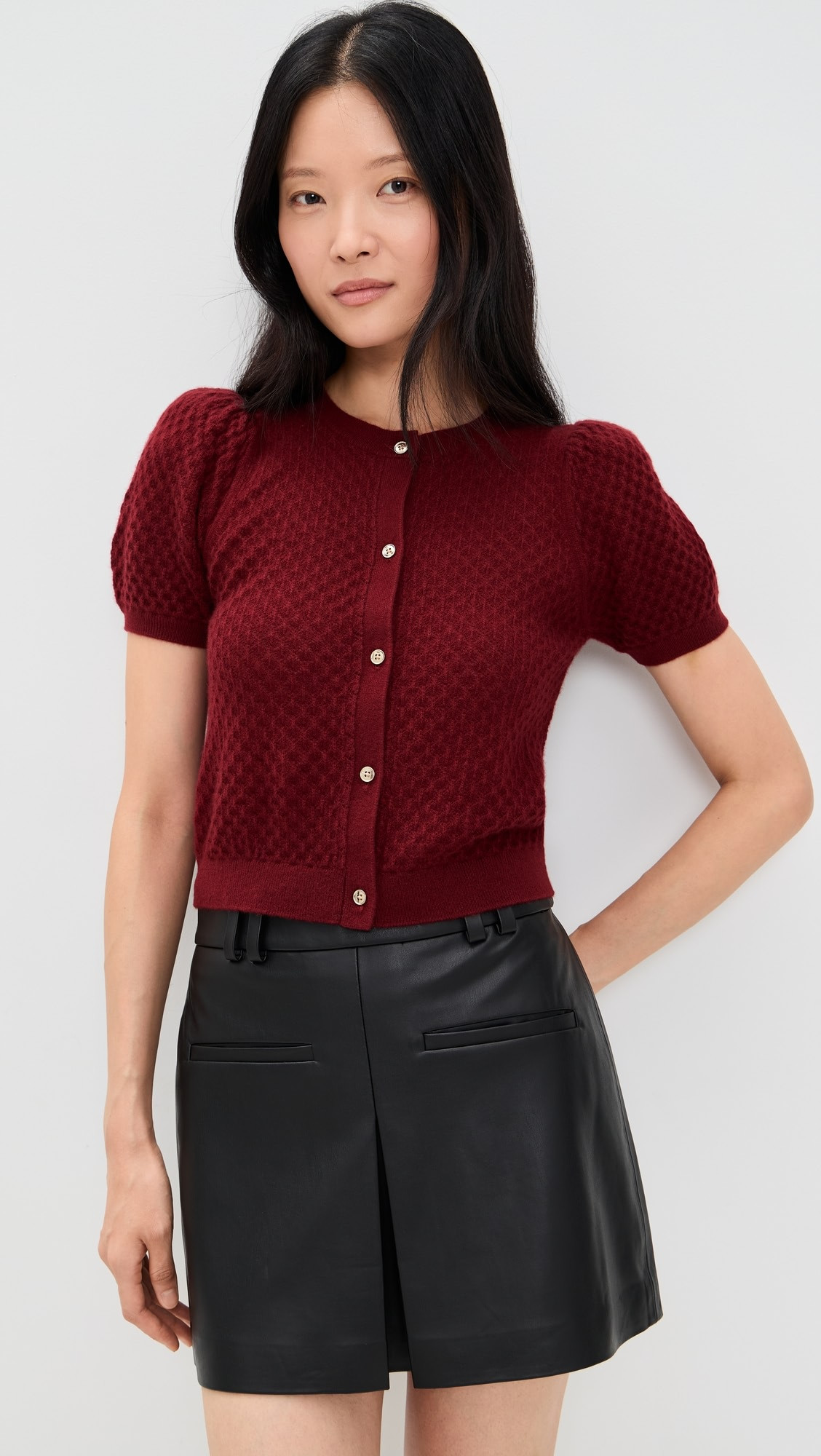 Sabine Puff Sleeve Crop Cardigan | Shopbop