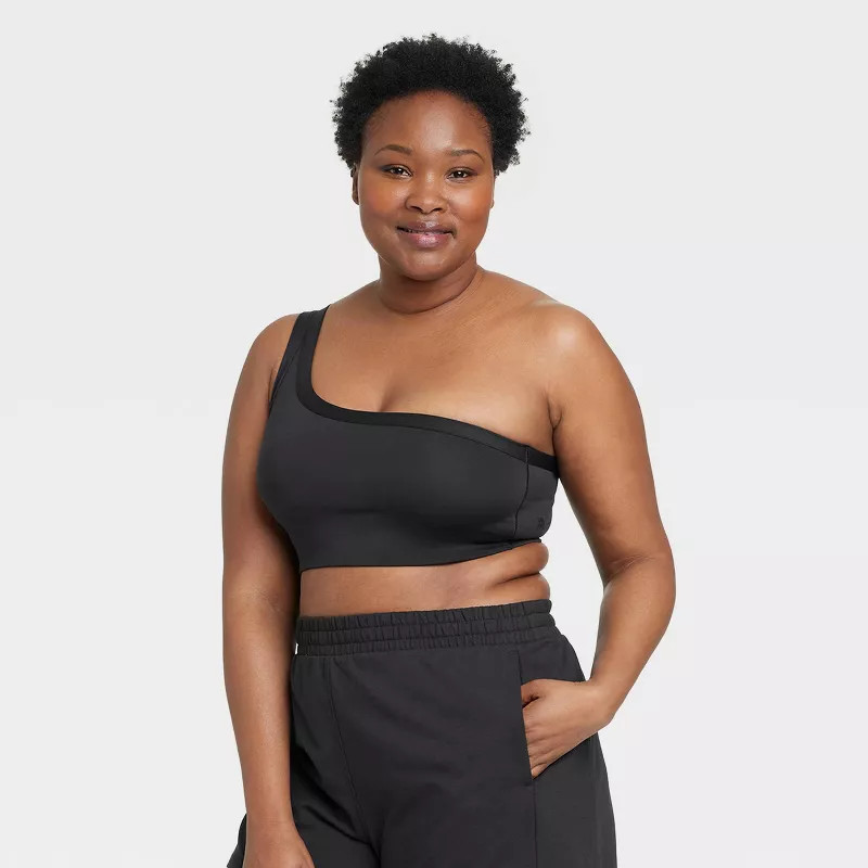 Women's Light Support Brushed Sculpt Asymmetrical Sports Bra - All In Motion™ | Target