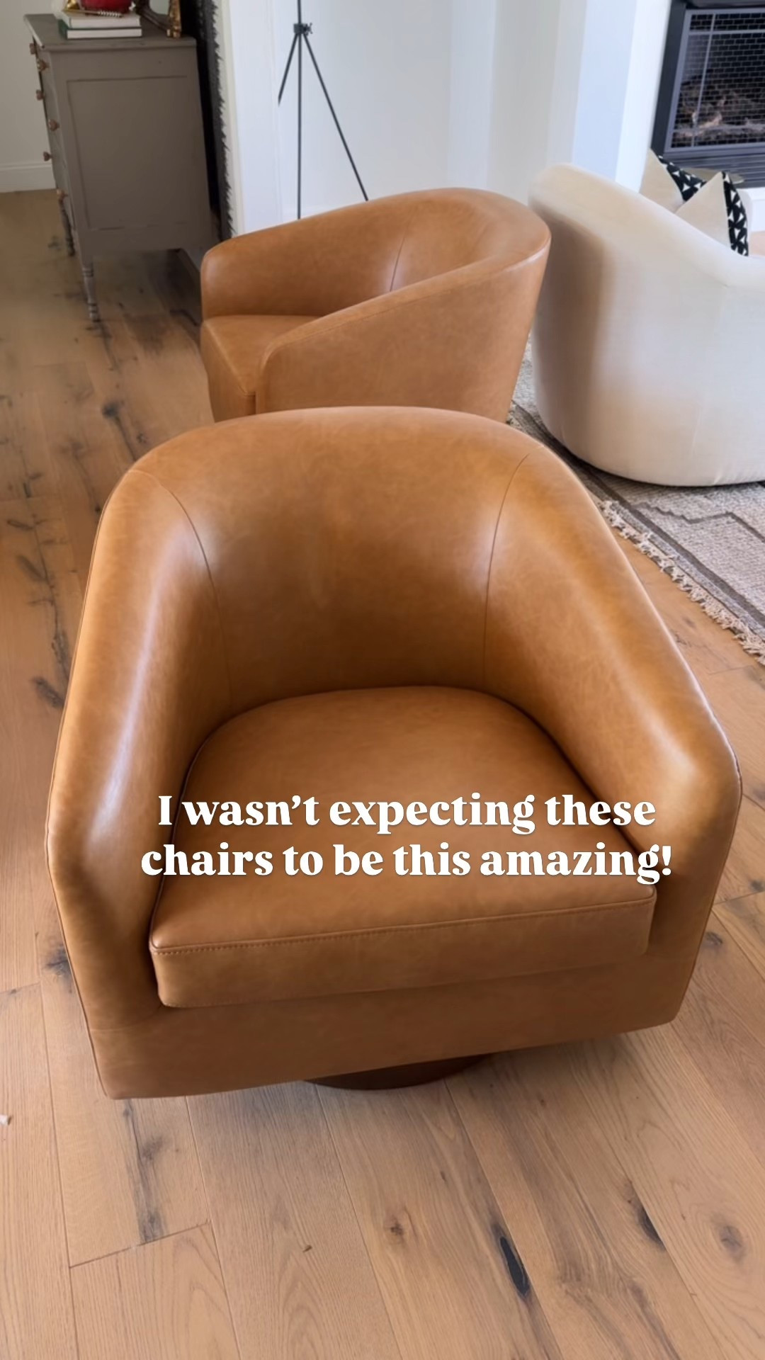 Finally restocked in the faux leather!! We love these chairs and they are very durable and comfortable. Also love that they swivel!

#LTKHome