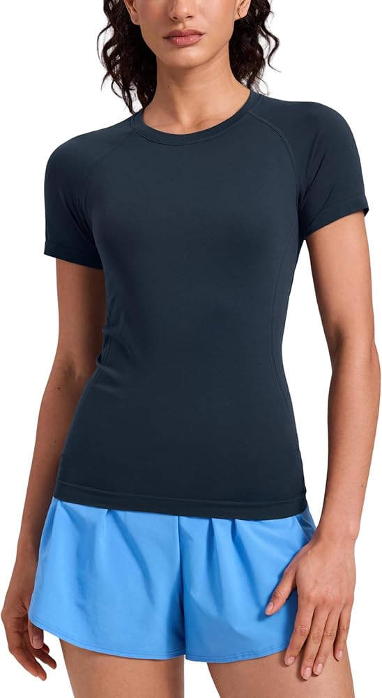 CRZ YOGA Seamless T-Shirt Hip Length | Amazon (US)